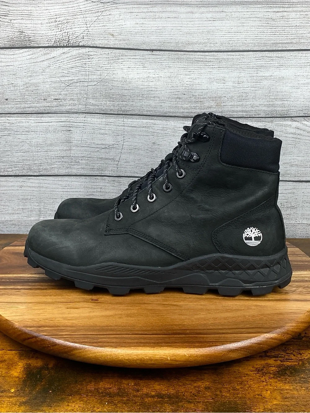 Timberland Brooklyn 6” Waterproof Mid Hiker Black Nubuck Boot Men’s Shoe Size 13